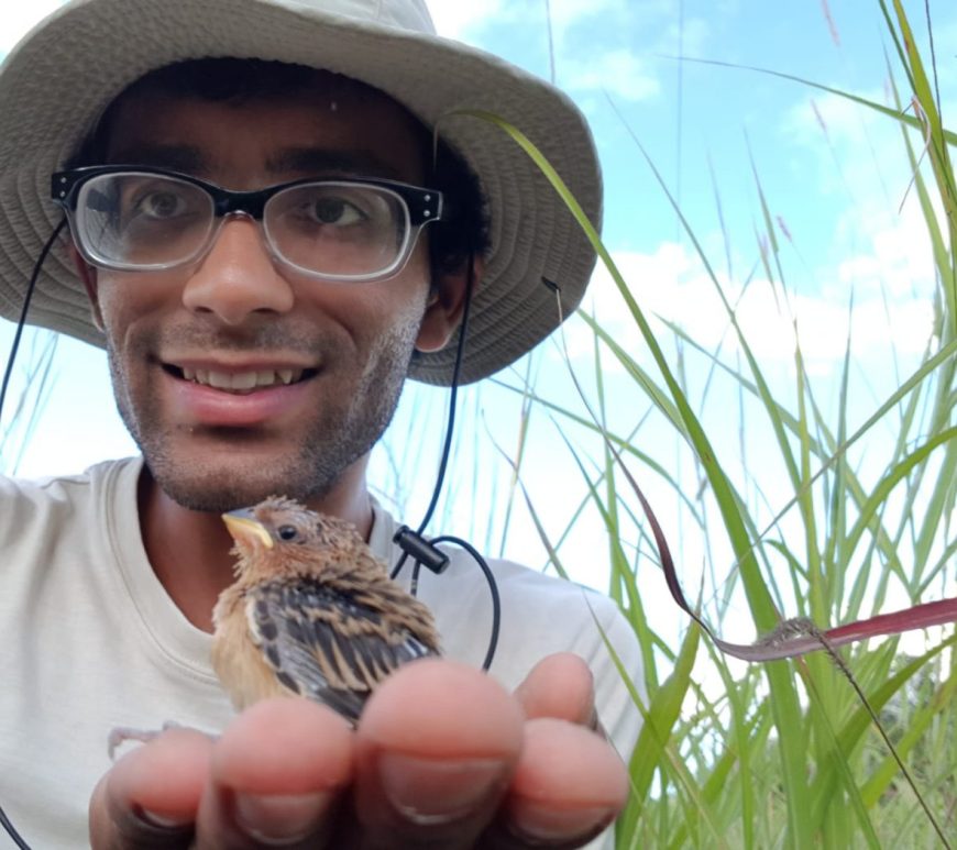 Tanmay with cuckoo finch